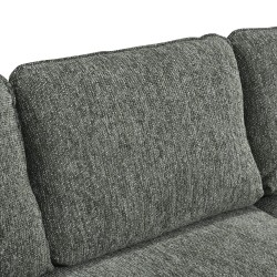 Canapé d'angle convertible et réversible LORMA 4 places tissu chenille tramé vert