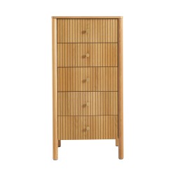 CLEO 55 cm Kommode mit 5 Schubladen und Eichenfurnier