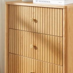CLEO 55 cm Kommode mit 5 Schubladen und Eichenfurnier
