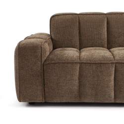 Canapé ALISTAIR 2 places tissu chenille marron