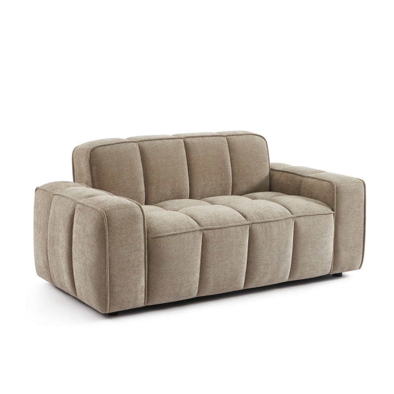 ALISTAIR 2-Sitzer-Sofa aus beigem Chenille-Stoff