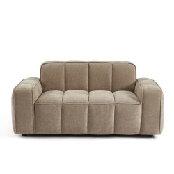 ALISTAIR 2-Sitzer-Sofa aus beigem Chenille-Stoff