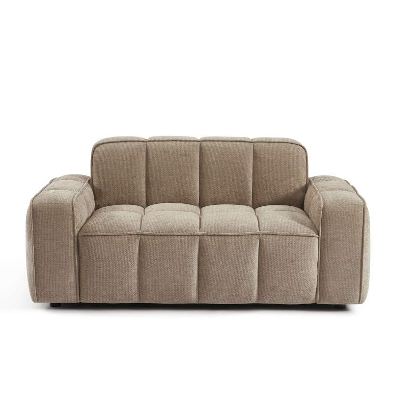 ALISTAIR 2-Sitzer-Sofa aus beigem Chenille-Stoff