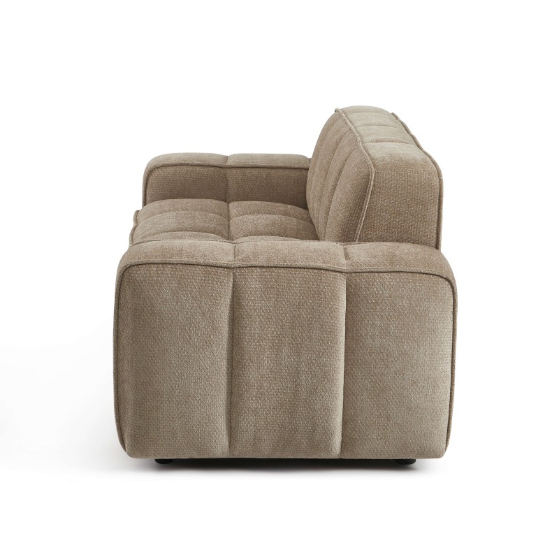 ALISTAIR 2-Sitzer-Sofa aus beigem Chenille-Stoff