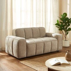 ALISTAIR 2-Sitzer-Sofa aus beigem Chenille-Stoff