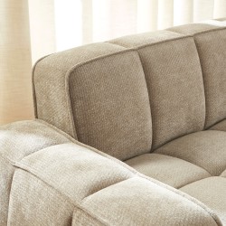 ALISTAIR 2-Sitzer-Sofa aus beigem Chenille-Stoff
