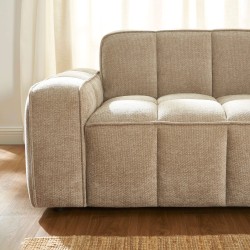ALISTAIR 2-Sitzer-Sofa aus beigem Chenille-Stoff
