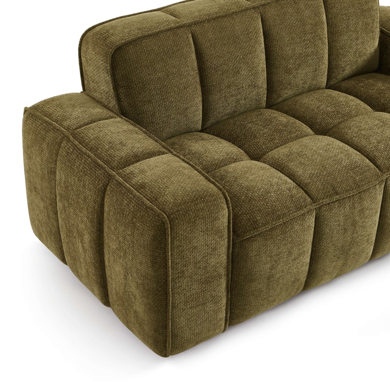 Canapé ALISTAIR 2 places tissu chenille vert