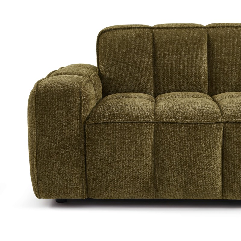 Canapé ALISTAIR 2 places tissu chenille vert