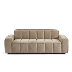 Canapé ALISTAIR 3 places tissu chenille beige