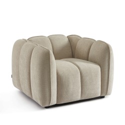 Fauteuil MATILDA 1 place tissu chenille beige