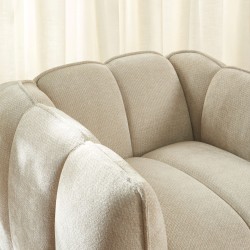 Fauteuil MATILDA 1 place tissu chenille beige