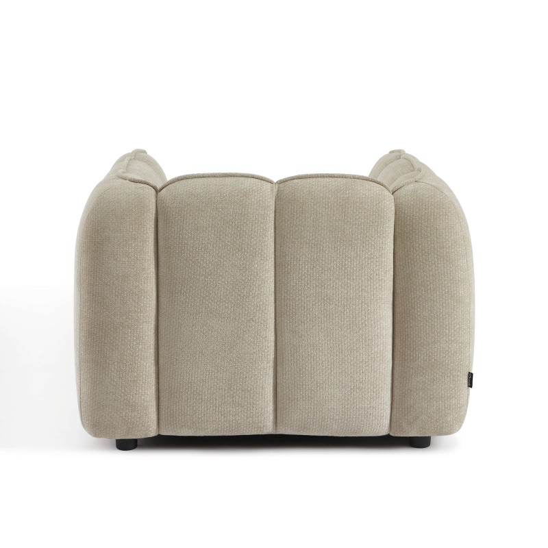Fauteuil MATILDA 1 place tissu chenille beige