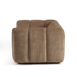 Fauteuil MATILDA 1 place tissu chenille marron