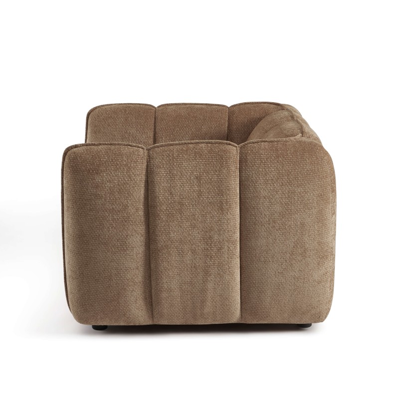 Fauteuil MATILDA 1 place tissu chenille marron