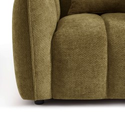 Fauteuil MATILDA 1 place tissu chenille vert