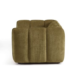 Fauteuil MATILDA 1 place tissu chenille vert