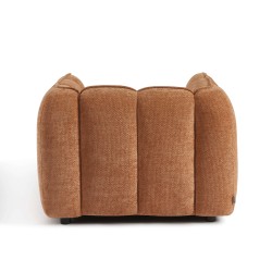 Fauteuil MATILDA 1 place tissu chenille terracotta