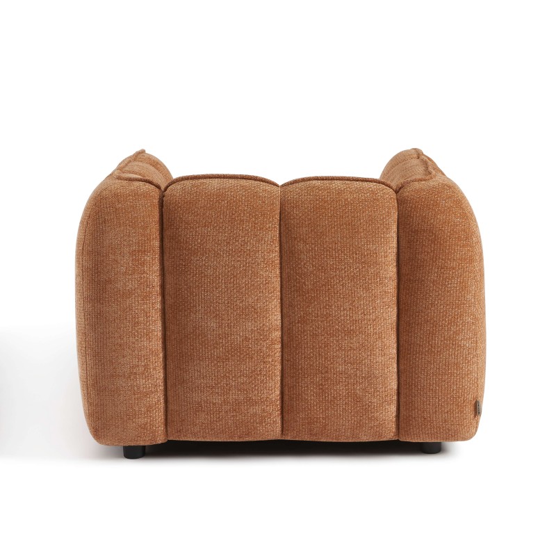 Fauteuil MATILDA 1 place tissu chenille terracotta