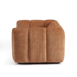 Fauteuil MATILDA 1 place tissu chenille terracotta