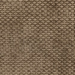 Poltrona modulare JANIS a 1 posto in tessuto ciniglia, color taupe