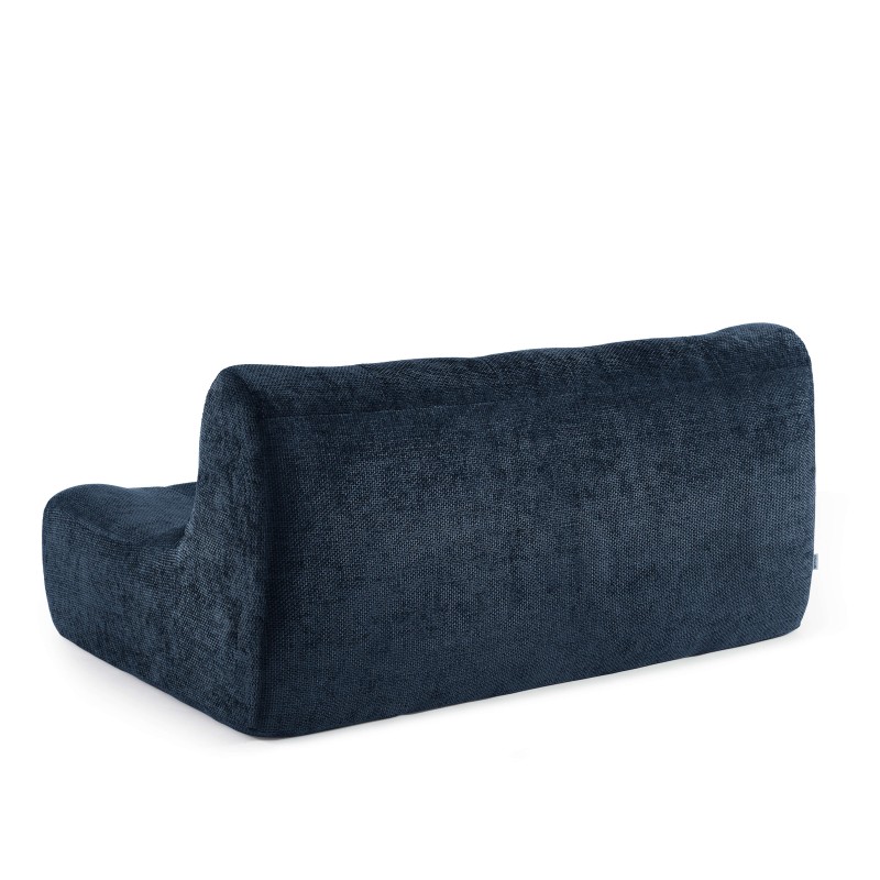 Banquette JANIS modulable 2 places tissu chenille bleu
