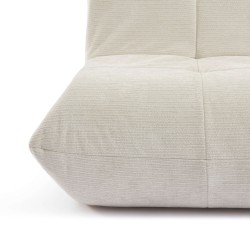 Fauteuil compressé KAIDO 1 place en mousse et tissu beige