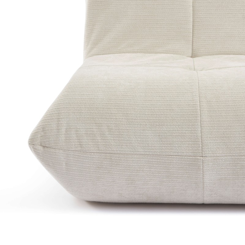 Fauteuil compressé KAIDO 1 place en mousse et tissu beige