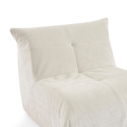 Fauteuil compressé KAIDO 1 place en mousse et tissu beige