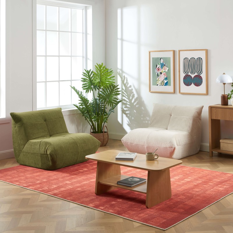 Fauteuil compressé KAIDO 1 place en mousse et tissu vert