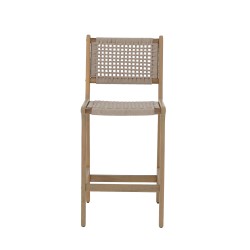 Lot de 2 tabourets de bar KUTA hauteur d'assise 66 cm en corde