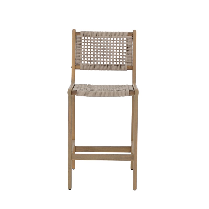 Lot de 2 tabourets de bar KUTA hauteur d'assise 66 cm en corde