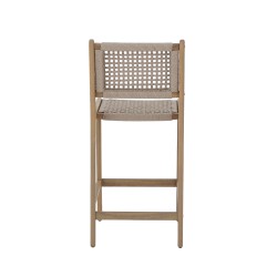 Lot de 2 tabourets de bar KUTA hauteur d'assise 66 cm en corde