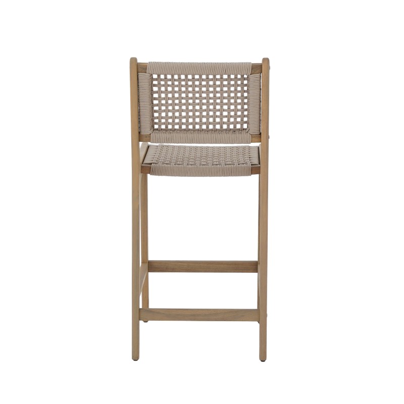 Lot de 2 tabourets de bar KUTA hauteur d'assise 66 cm en corde