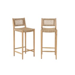 Lot de 2 tabourets de bar NURI hauteur d'assise 75 cm
