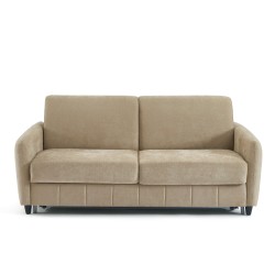 Canapé droit express ORNOA 3 places tissu taupe