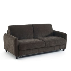 Canapé droit express ORNOA 3 places tissu anthracite