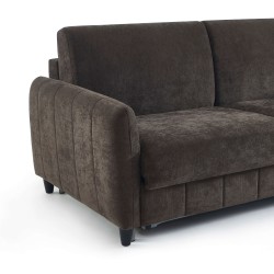Canapé droit express ORNOA 3 places tissu anthracite