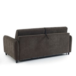 Canapé droit express ORNOA 3 places tissu anthracite