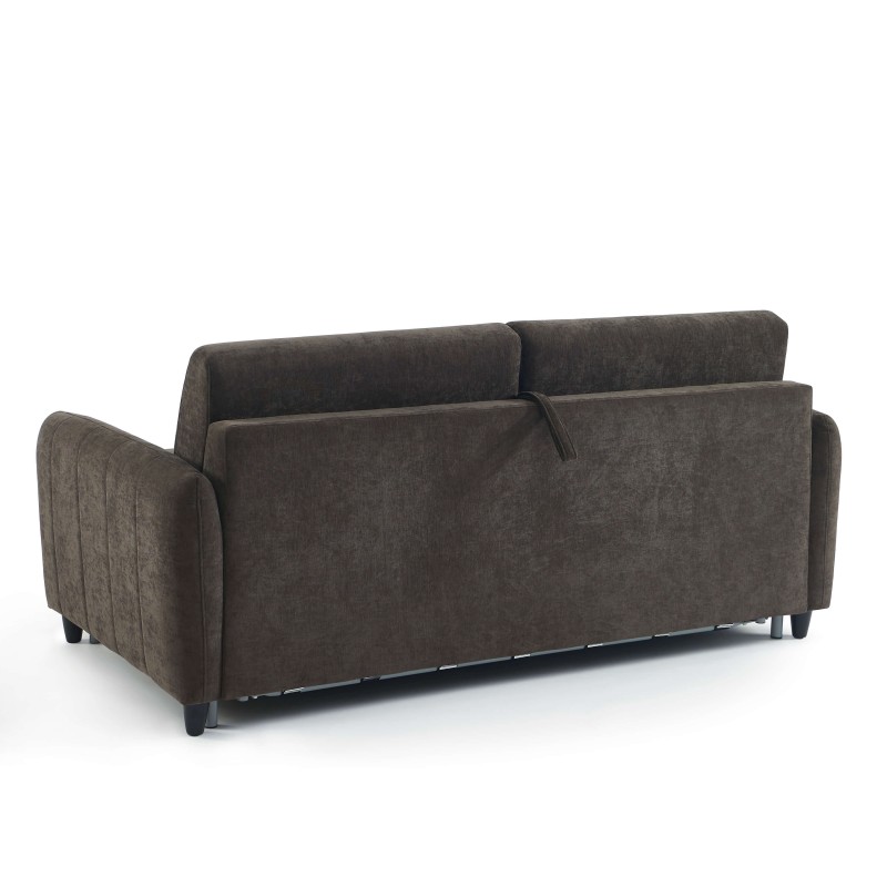 Canapé droit express ORNOA 3 places tissu anthracite
