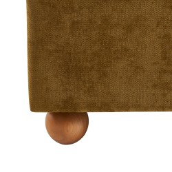 Lit coffre PILKA 140x190 tissu chenille bronze sommier inclus