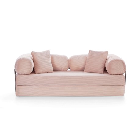 HYPNOS 3-Sitzer-Ecksofa mit herausnehmbarem Schaumstoff, beiger Cord