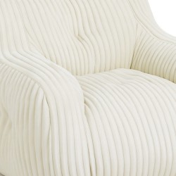 Pouf LUFFY velours côtelé beige