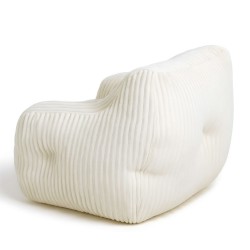 Pouf LUFFY velours côtelé beige