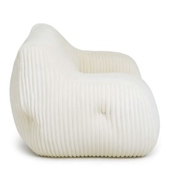 Pouf LUFFY velours côtelé beige