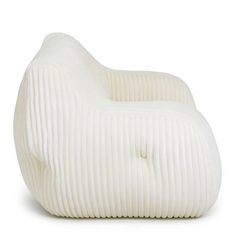 Pouf LUFFY velours côtelé beige
