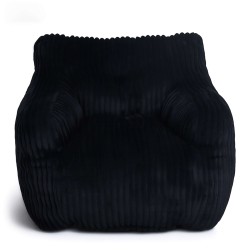 Pouf LUFFY velours côtelé noir