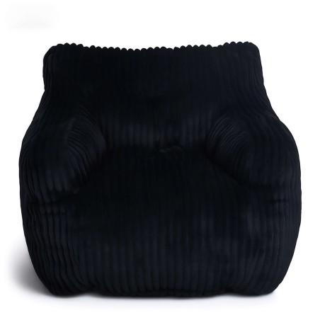 Pouf LUFFY velours côtelé noir