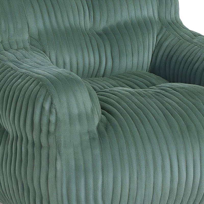 Pouf LUFFY velours côtelé vert