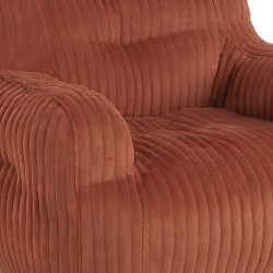 Pouf LUFFY velours côtelé terracotta